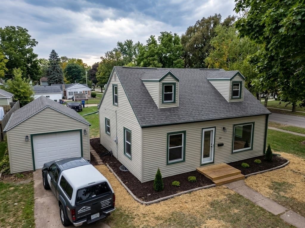 Completed roofing project – front elevation